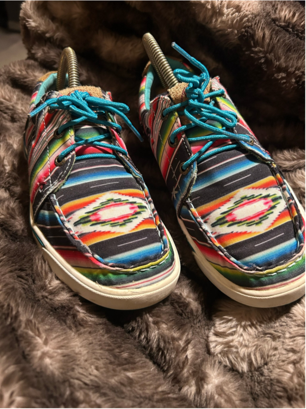 Women's Twisted X Multi-color Striped Sneakers Size 7